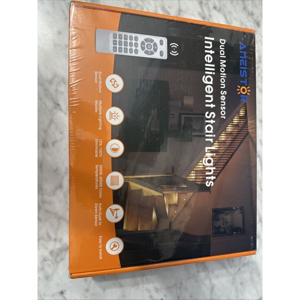 AMEISTOR Intelligent‎ Stair Lights Dual Motion Sensor Stick-on LED